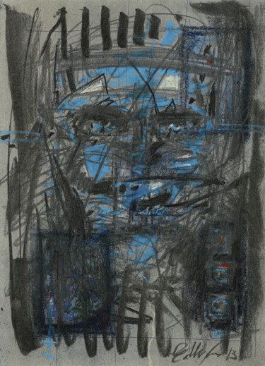 Malarstwo zatytułowany „Niebieska drama | T…” autorstwa Edward Umiński, Oryginalna praca, Pastel