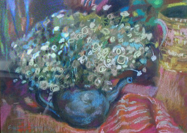 Peinture intitulée "Maronka" par Edward Umiński, Œuvre d'art originale, Pastel