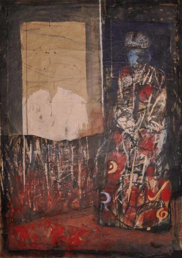 Painting titled "Mahbet | Makbet" by Edward Umiński, Original Artwork, Acrylic