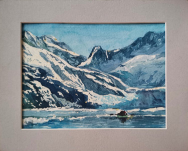 Картина под названием "Горы" - Яна Заворзаева, Подлинное произведение искусства, Акварель