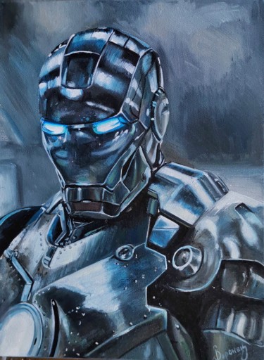 Картина под названием "Iron man" - Яна Заворзаева, Подлинное произведение искусства, Масло