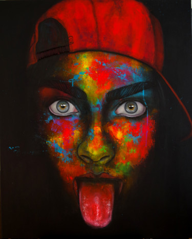 Pintura titulada "Cara" por Umo Masada, Obra de arte original, Acrílico