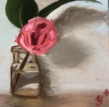 Painting titled "Rose's mood" by Anastasiia Naumenko, Original Artwork, Oil