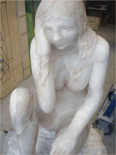 Sculpture titled "nada" by Umo, Original Artwork, Stone