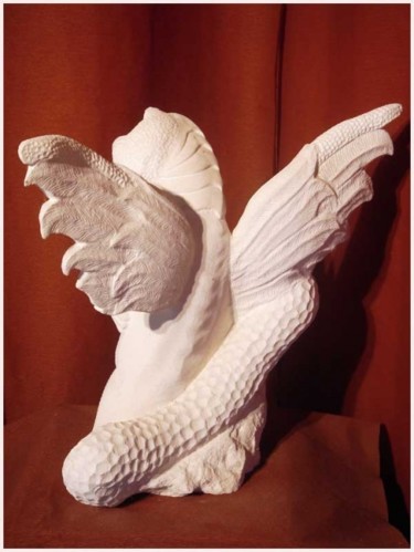 Sculpture intitulée "Dragon" par Umo, Œuvre d'art originale, Pierre