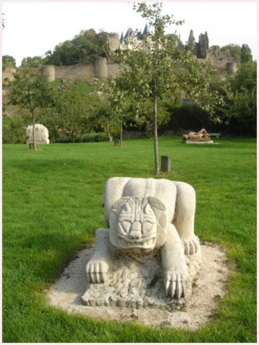 Sculpture intitulée "Lion" par Umo, Œuvre d'art originale, Pierre