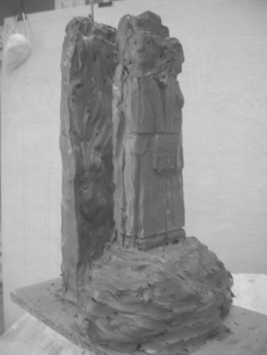 Skulptur mit dem Titel "Alodia (maquette)" von Umo, Original-Kunstwerk