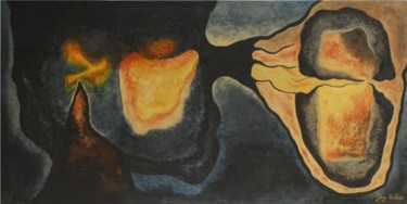Malerei mit dem Titel "Adam und Eva unter…" von Jörg Hanam, Original-Kunstwerk, Öl