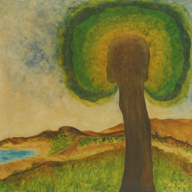 Malerei mit dem Titel "Lebensbaum" von Jörg Hanam, Original-Kunstwerk, Öl