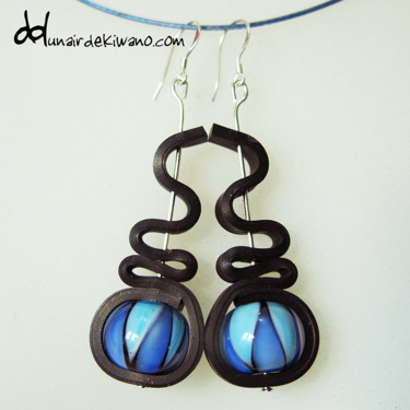 Design titled "boucles d'oreilles" by Un Air De Kiwano, Original Artwork, Jewelry