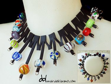 Design intitolato "collier 22 perles" da Un Air De Kiwano, Opera d'arte originale