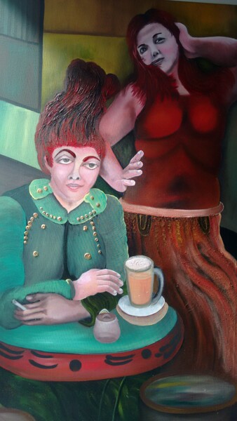 Painting titled "Madres trabajadoras…" by Marta Puerta, Original Artwork, Acrylic