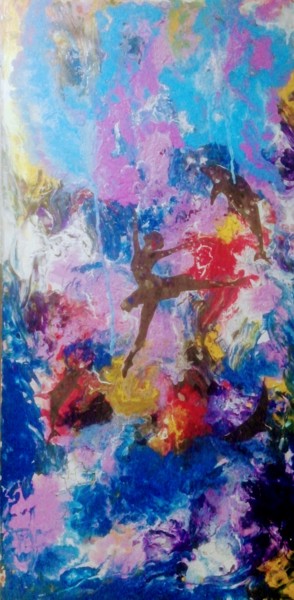 Painting titled "Danza conmigo" by Marta Puerta, Original Artwork, Acrylic