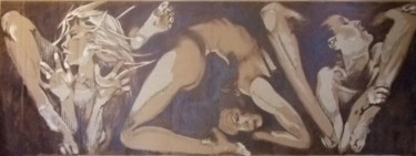 Σχέδιο με τίτλο "D.M" από Ber T, Αυθεντικά έργα τέχνης, Μελάνι