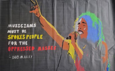 Drawing titled "Marley Impacts the…" by Unchained, Original Artwork, Acrylic