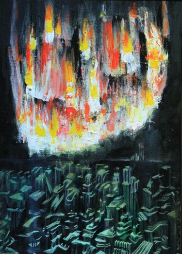 Картина под названием "Загадай желание" - Крнхв, Подлинное произведение искусства, Масло