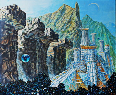 Schilderij getiteld "China Valley Dreams" door Krnkhv, Origineel Kunstwerk, Olie