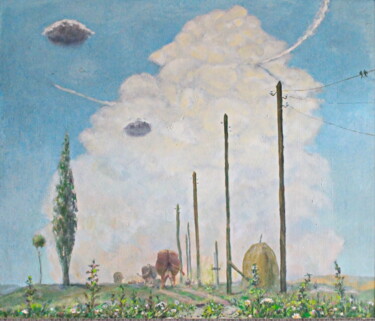 Pittura intitolato "К вечеру. 75х70 1976" da Krnkhv, Opera d'arte originale, Olio