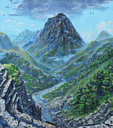 Painting titled "Monte Noire. ватман…" by Krnkhv, Original Artwork, Oil