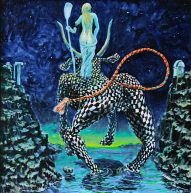 Painting titled "Пятый случай (Похищ…" by Крнхв, Original Artwork, Oil