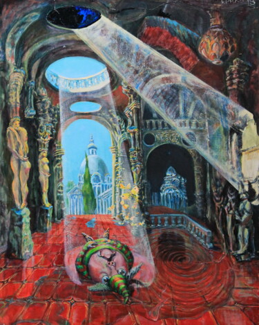Pintura titulada "Брошенка" por Krnkhv, Obra de arte original, Oleo