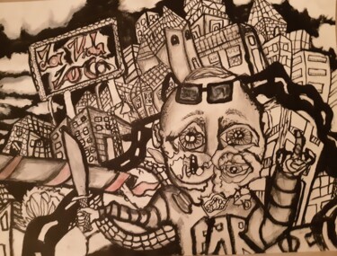 Zeichnungen mit dem Titel "Dope Boyz" von Undertaci, Original-Kunstwerk, Acryl