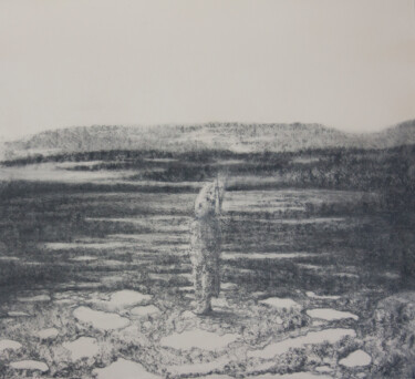 Рисунок под названием "Winter Lullaby" - Przemek Kret, Подлинное произведение искусства, Древесный уголь