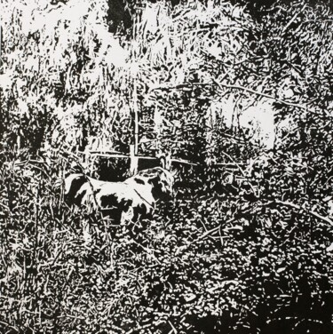 Отпечатки и Гравюры под названием "Forest Edge" - Przemek Kret, Подлинное произведение искусства, Линогравюры