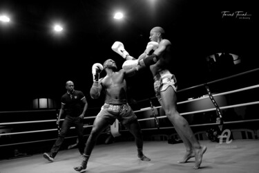 Fotografia intitolato "Combat de boxe / bo…" da Farouk Ferrah, Opera d'arte originale, Fotografia digitale