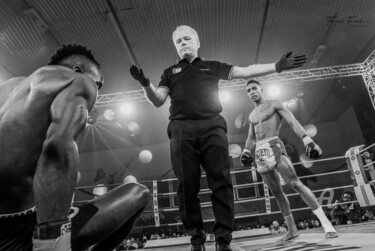 Fotografia intitolato "Combat de boxe / Ho…" da Farouk Ferrah, Opera d'arte originale, Fotografia digitale