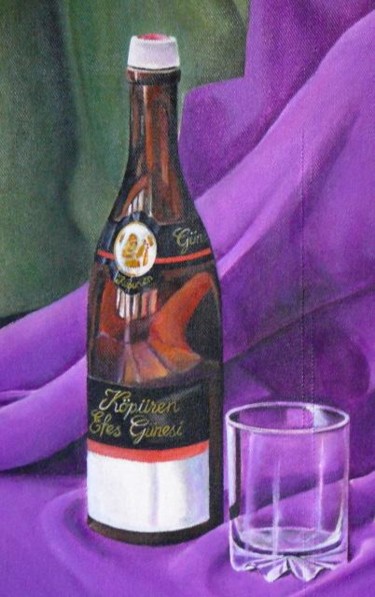 "kırmızı şarap" başlıklı Tablo İSmail Üner tarafından, Orijinal sanat