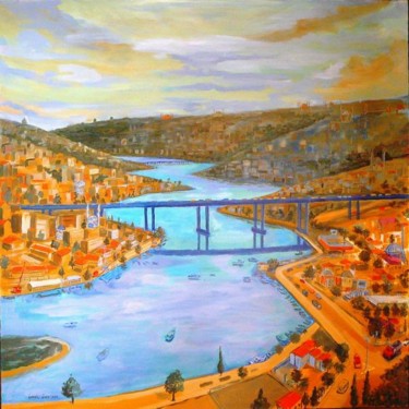 Painting titled "Pier Löti den Haliç" by İSmail Üner, Original Artwork