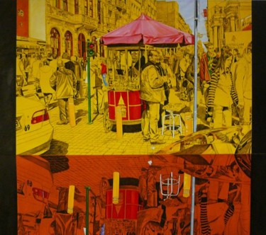 Painting titled "YAŞAMDAN YANSIMALAR…" by İSmail Üner, Original Artwork