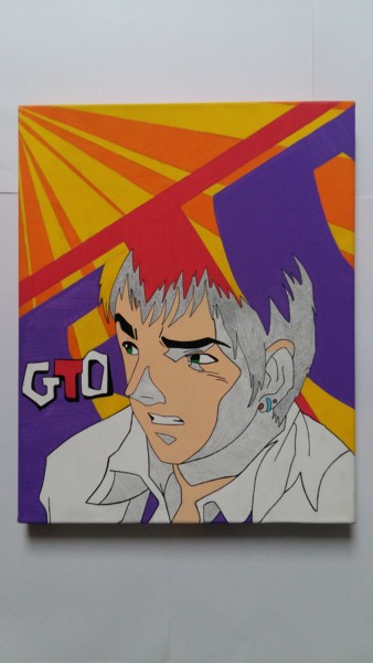 Pintura titulada "Onizuka GTO" por Xavier Nowakowski, Obra de arte original, Tinta