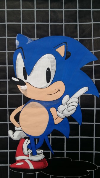 Dessin intitulée "Sonic The Hedgehog" par Xavier Nowakowski, Œuvre d'art originale, Graphite