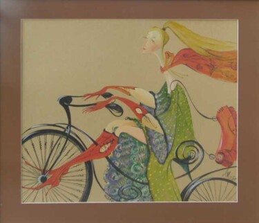 Картина под названием "Cyclist" - Unknown Artist, Подлинное произведение искусства