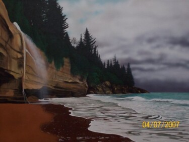 Painting titled "Mystic Beach" by Unknown Artist, Original Artwork