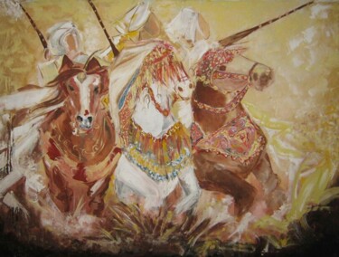 Artisanat intitulée "Fantasia marocaine" par Unknown Artist, Œuvre d'art originale
