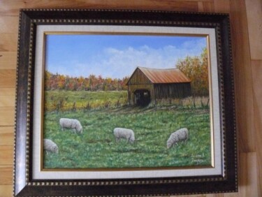 Peinture intitulée "Les moutons" par Unknown Artist, Œuvre d'art originale