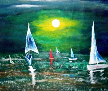 Painting titled "Grace of Sail" by Unknown Artist, Original Artwork, Other