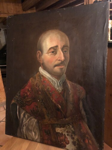 Painting titled "Saint Loyola" by Unknown Artist, Original Artwork, Oil