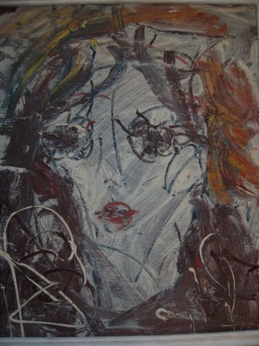Картина под названием "Портрет жены В. К.…" - Unknown Artist, Подлинное произведение искусства, Масло