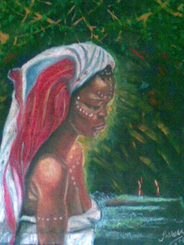 Painting titled "'omi adura'" by Josh M, Original Artwork