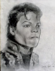 Painting titled "the king of pop" by Josh M, Original Artwork