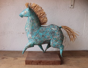 Sculpture intitulée "cheval n°1" par Un Monde Plus Mieux, Œuvre d'art originale, Papier