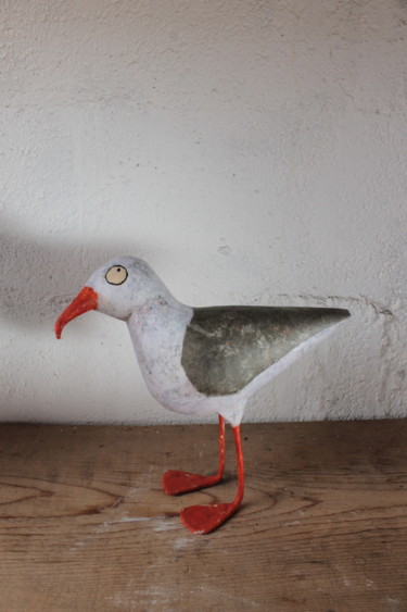 Sculpture intitulée "mouette de la Pelle…" par Un Monde Plus Mieux, Œuvre d'art originale, Papier