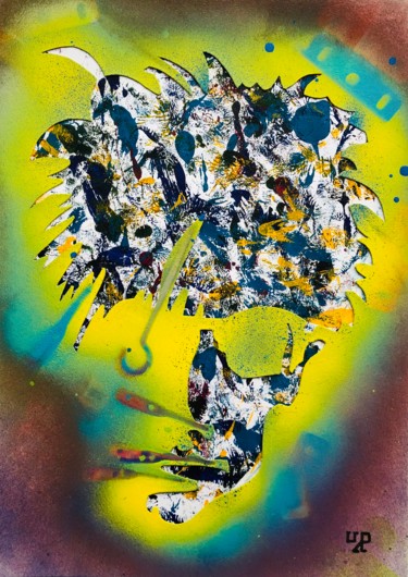 Ζωγραφική με τίτλο "Angelic Warhol" από Upper Playground, Αυθεντικά έργα τέχνης, Σπρέι βαφής