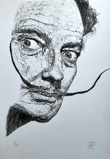 Pintura titulada "Dali's Mustache" por Upper Playground, Obra de arte original, Litografía