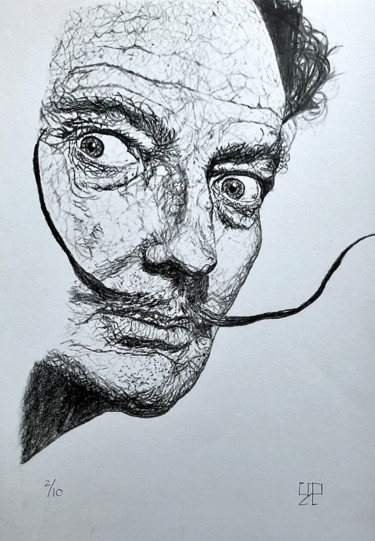 Pintura intitulada "Dali's Mustache" por Upper Playground, Obras de arte originais, Litografia