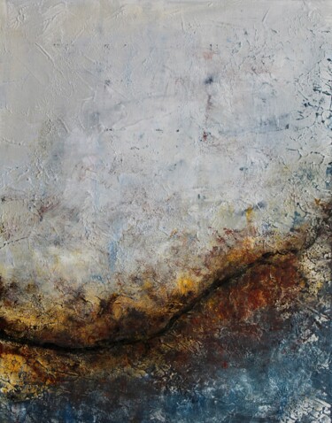 Painting titled "Rust crack" by Iryna Budai, Original Artwork, Acrylic